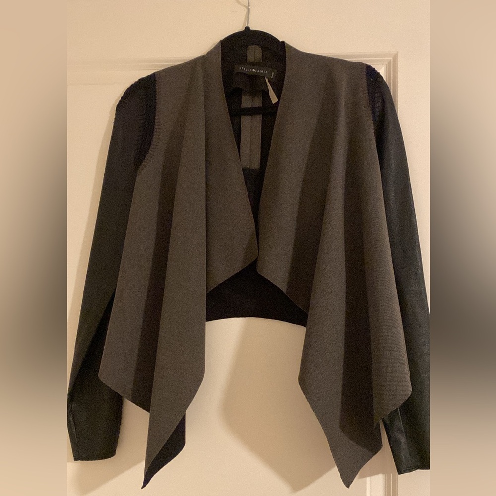 Leather drape jacket in great condition size small
